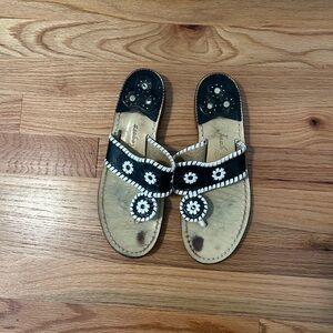 Jack Rogers Original Jacks Leather Flat Sandals